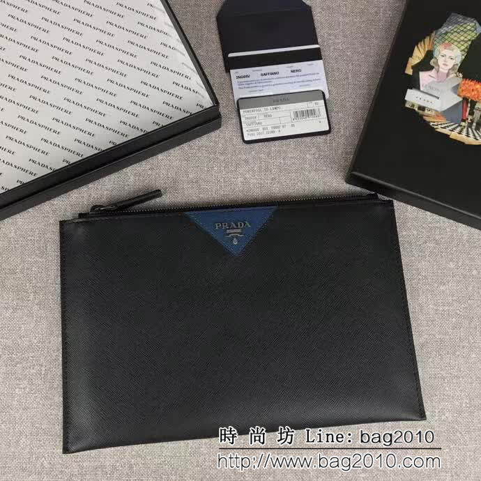 PRADA普拉達 官網同步 專櫃最新款式 男士手包 2NG05V DD1136